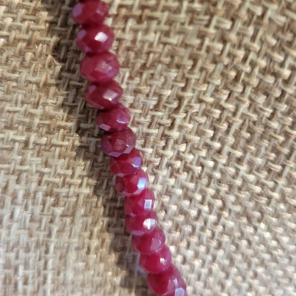 Natural Ruby Untreated Dainty Necklace - Picture 14 of 15